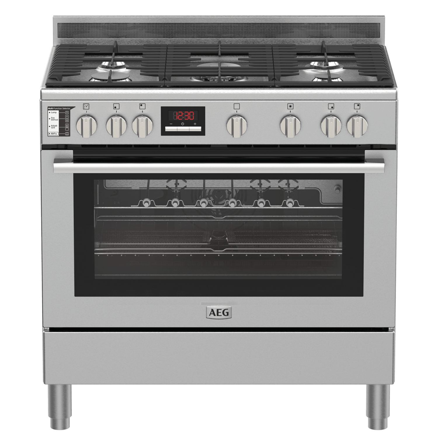 Cuisinière Gaz Naturel 4 Brûleurs MEELRYD - Autoportante 49x49x79 Cm, Noire, Pour Camping Et Plein Air